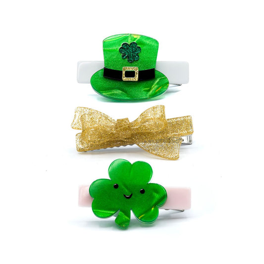 st patrick's day alligator clips // set of 3