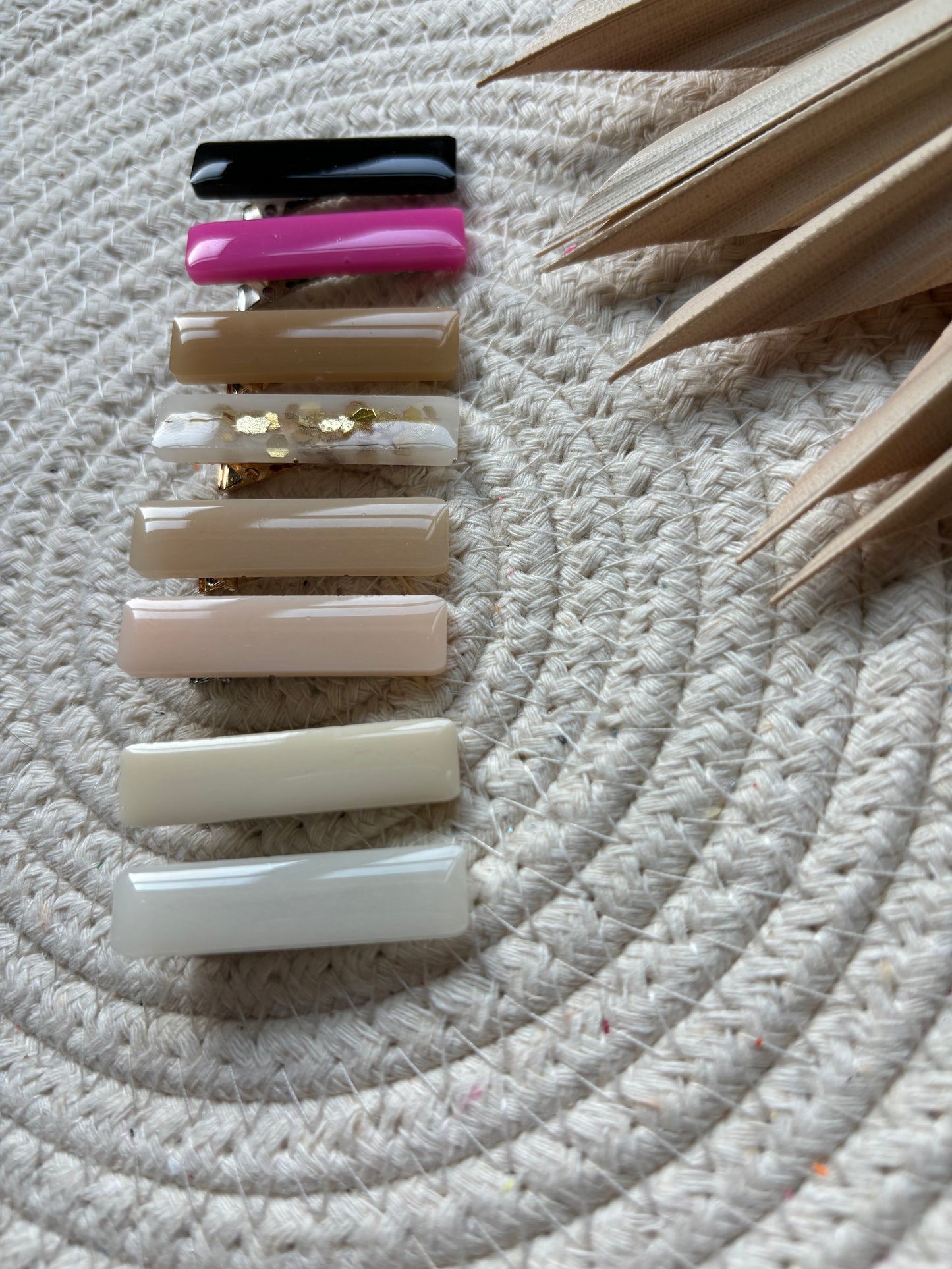 SET OF TWO CUSTOMIZABLE alligator hair clips // mini