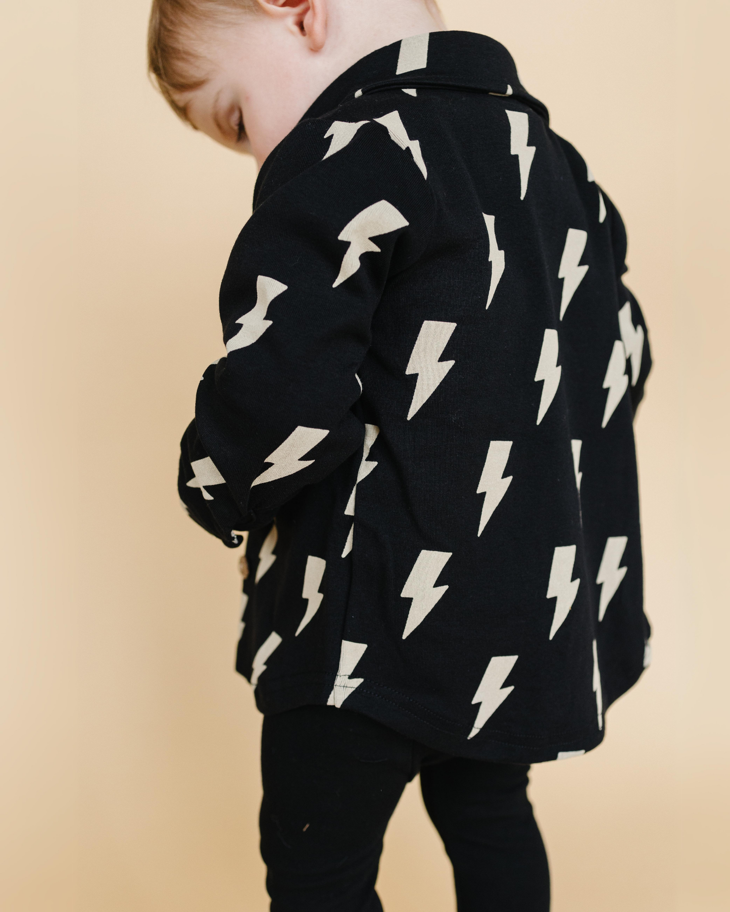 shacket // black bolts (available in extended sizing up to 8/9)