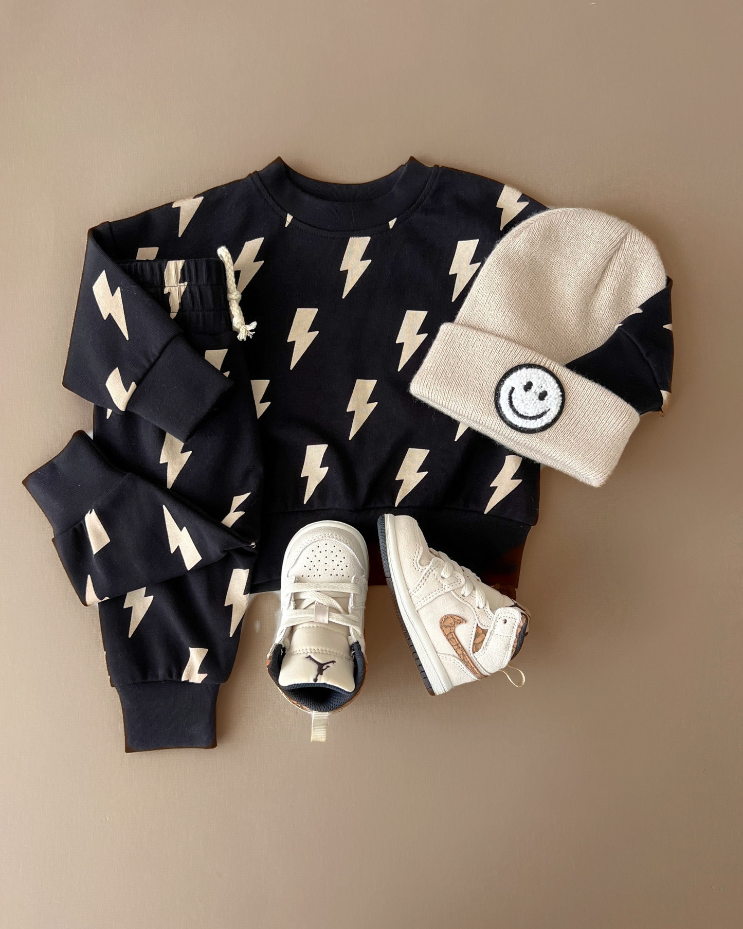 jogger set // black bolts (available in extended sizing up to 8/9)