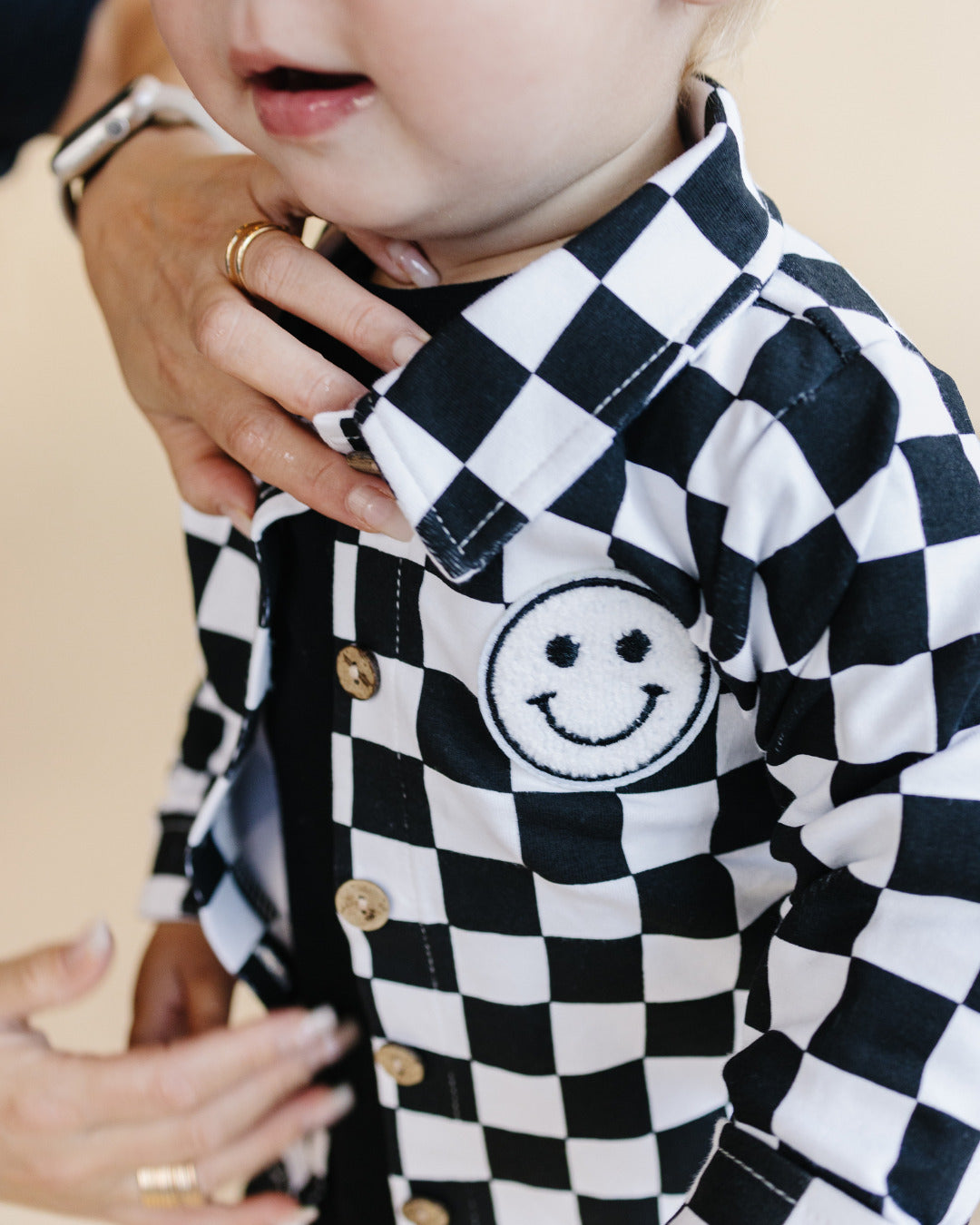 cotton shacket // black + white checkered (*available in extended sizing up to 8/9*)