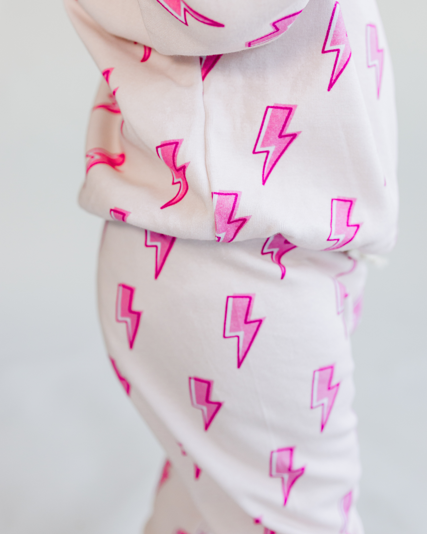 jogger set // pink bolts (*available in extended sizing up to 8/9*)