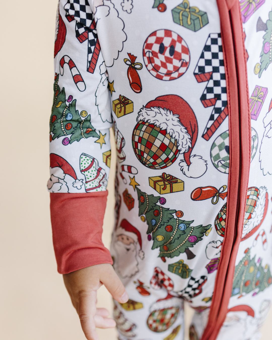 retro christmas bamboo pajamas // ZIPPY