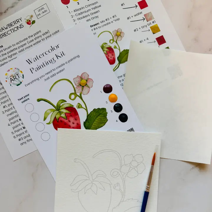 watercolor kit // strawberry