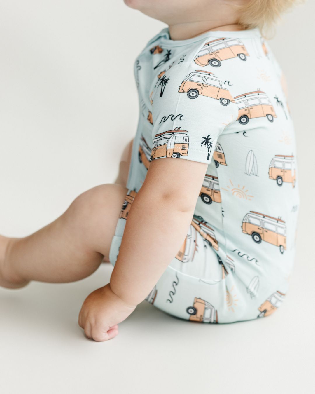 retro beach bamboo pajamas // SHORTIE