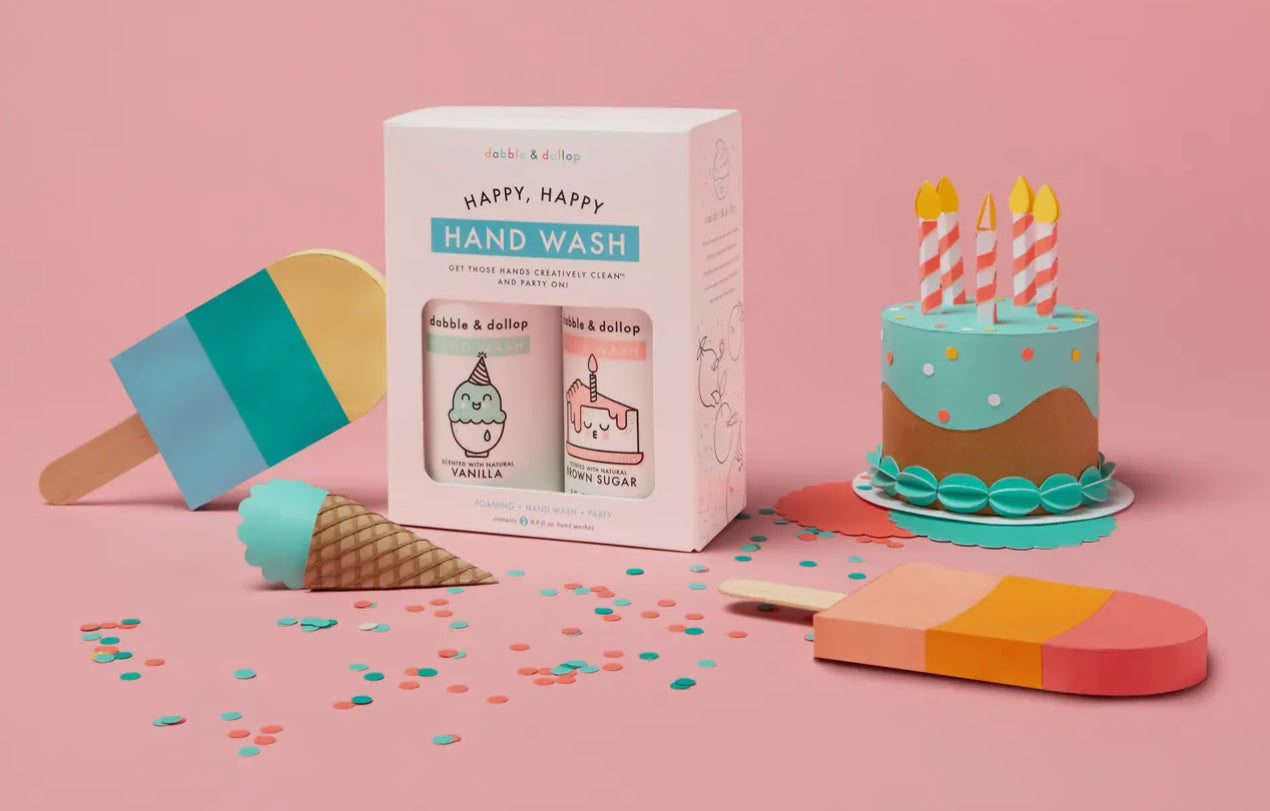 dabble & dollop happy happy mixable foaming handwash set // vanilla + brown sugar