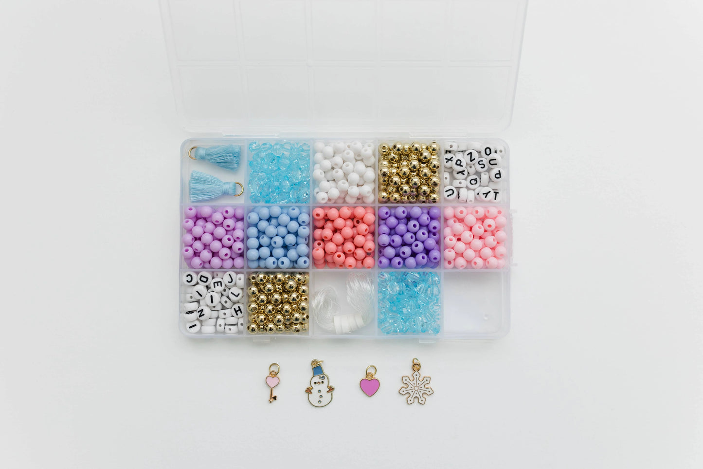 diy stretchy bracelet kit // winter wonderland