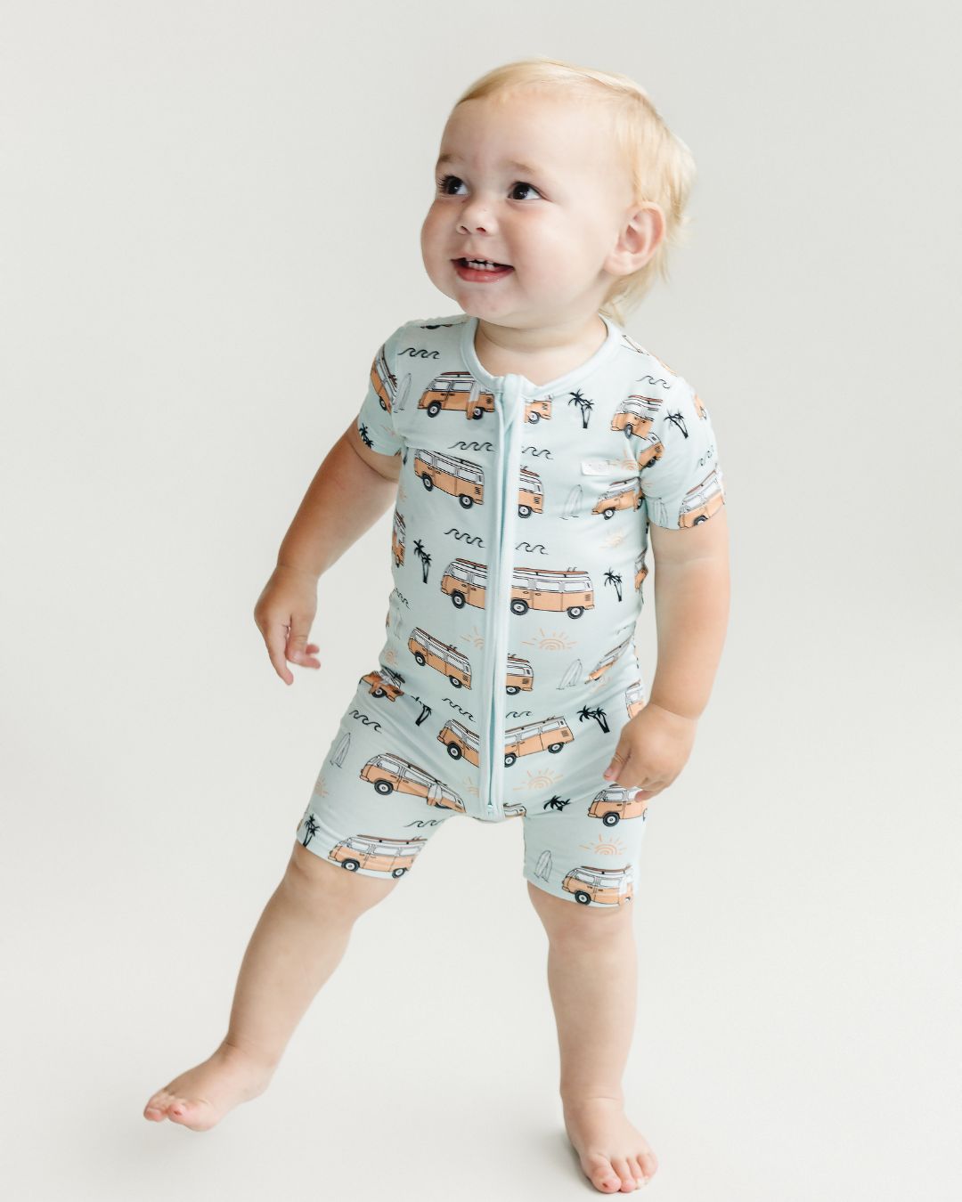 retro beach bamboo pajamas // SHORTIE