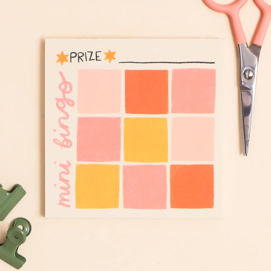 mini bingo memo pad