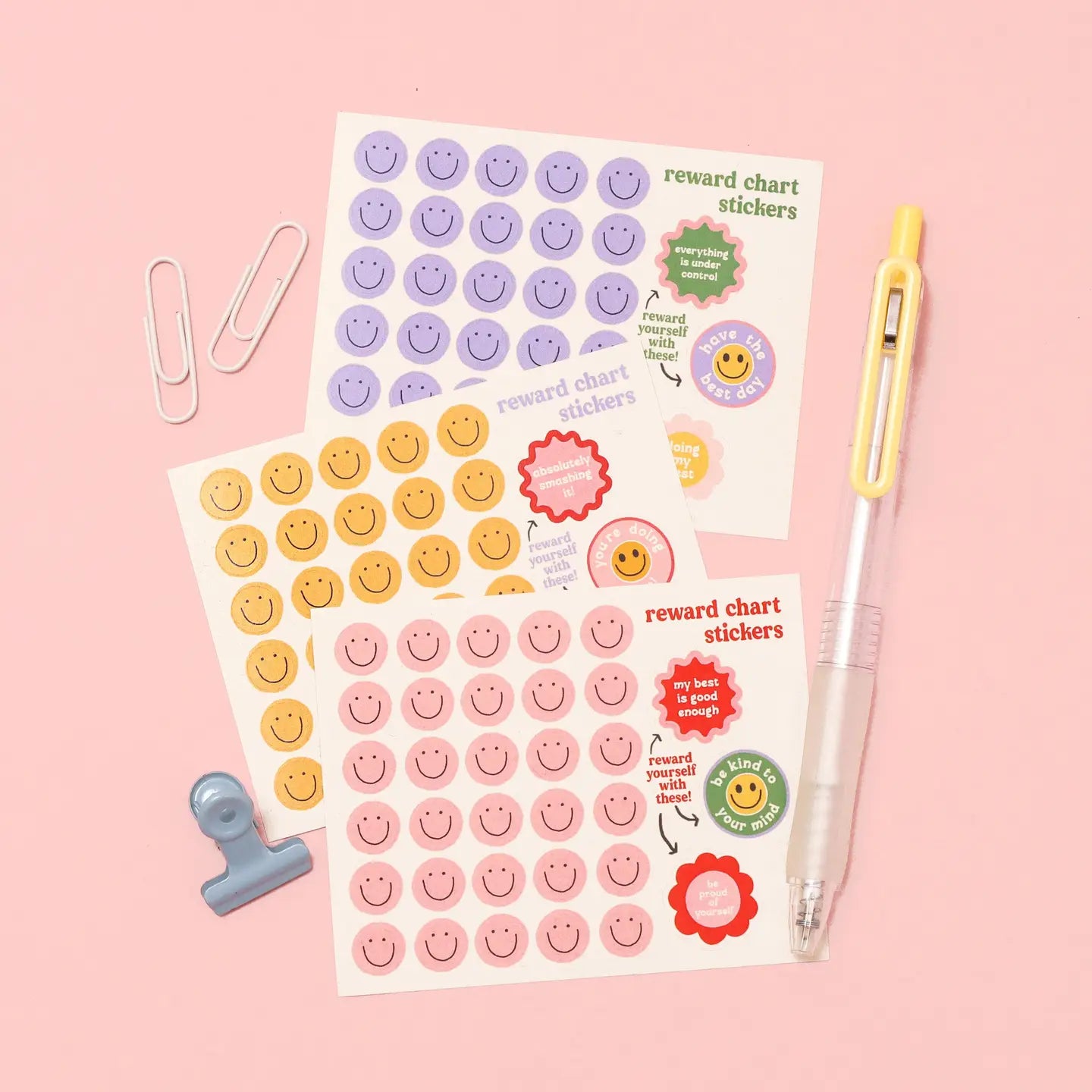reward chart sticker sheets