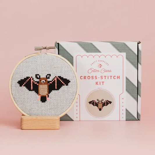 cross stitch kit // bat