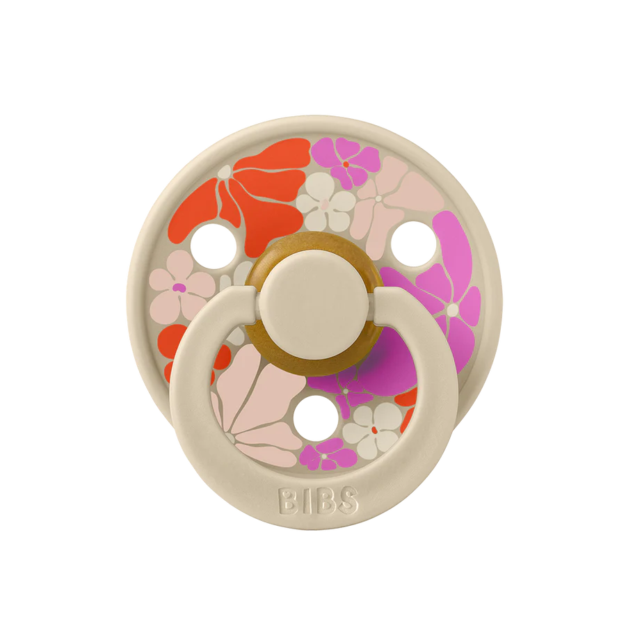BIBS studio colour TWO PACK // round natural rubber latex nipple // morning bloom vanilla mix