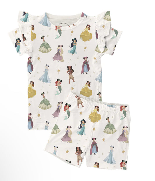 princess magic bamboo pajamas // RUFFLE TOP + SHORTS SET