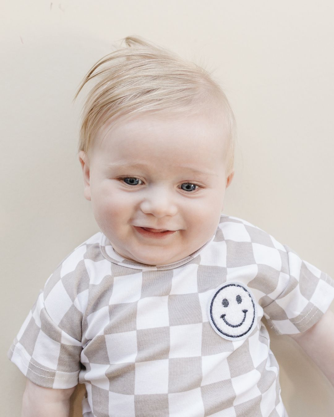 checkered shorts set // latte (available in EXTENDED SIZING!)