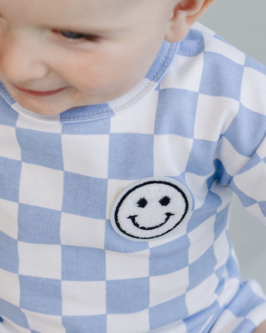 checkered shorts set // blue (available in EXTENDED SIZING!)