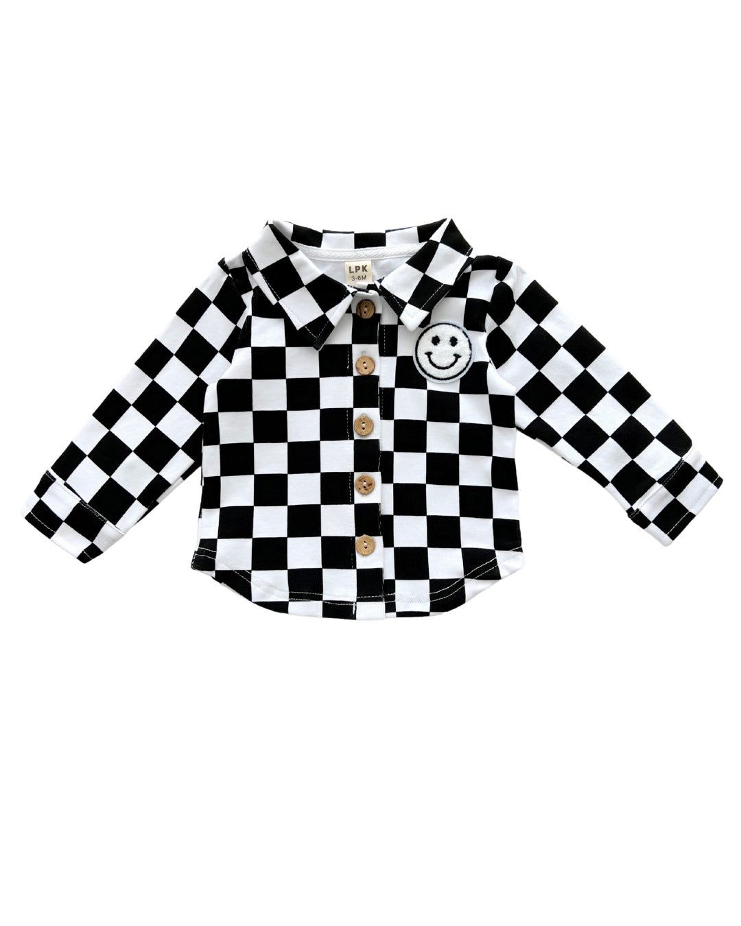 cotton shacket // black + white checkered (*available in extended sizing up to 8/9*)