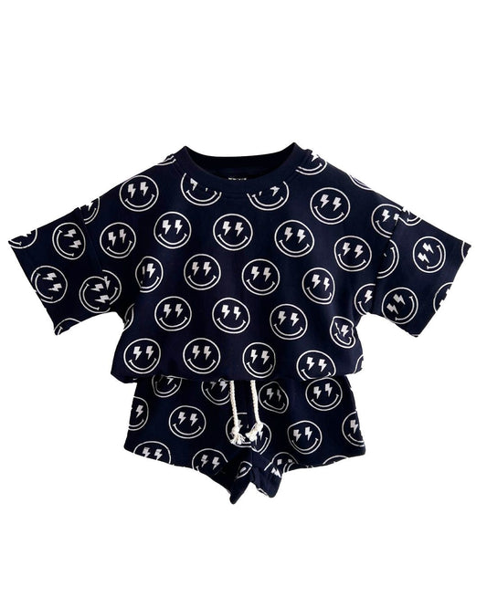 shorts set // electric smiley (available in EXTENDED SIZING!)