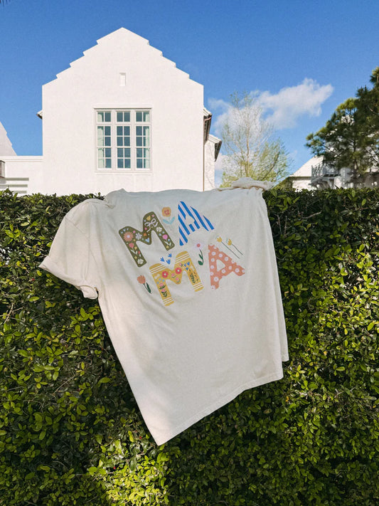 ivory floral mama tee // women's