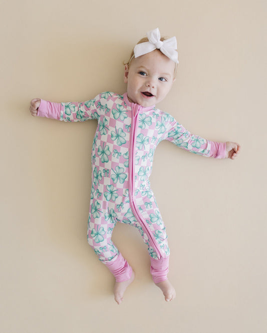 shamrock bow bamboo pajamas // ZIPPY