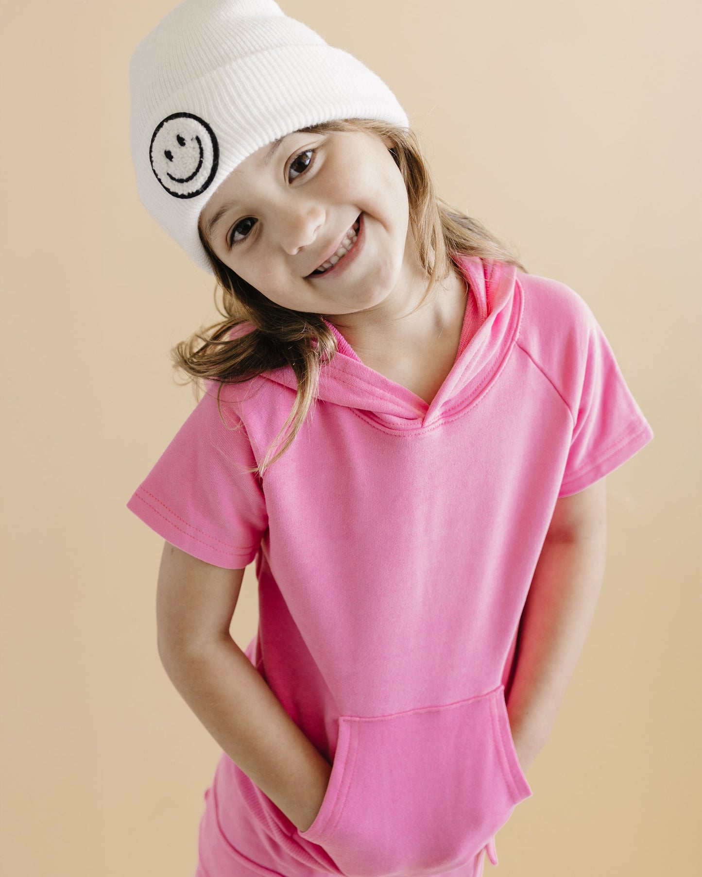terry cargo shorts set // pink (sizing up to 8/9)