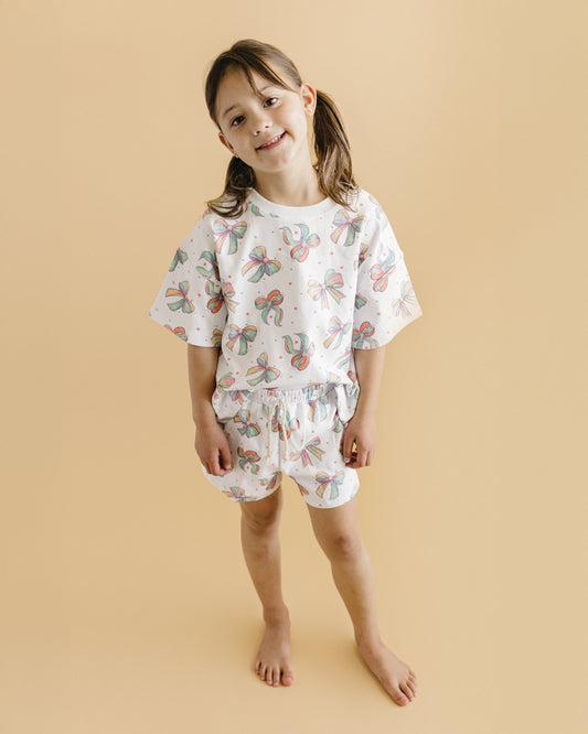 shorts set // happy bows (sizing up to 8/9)