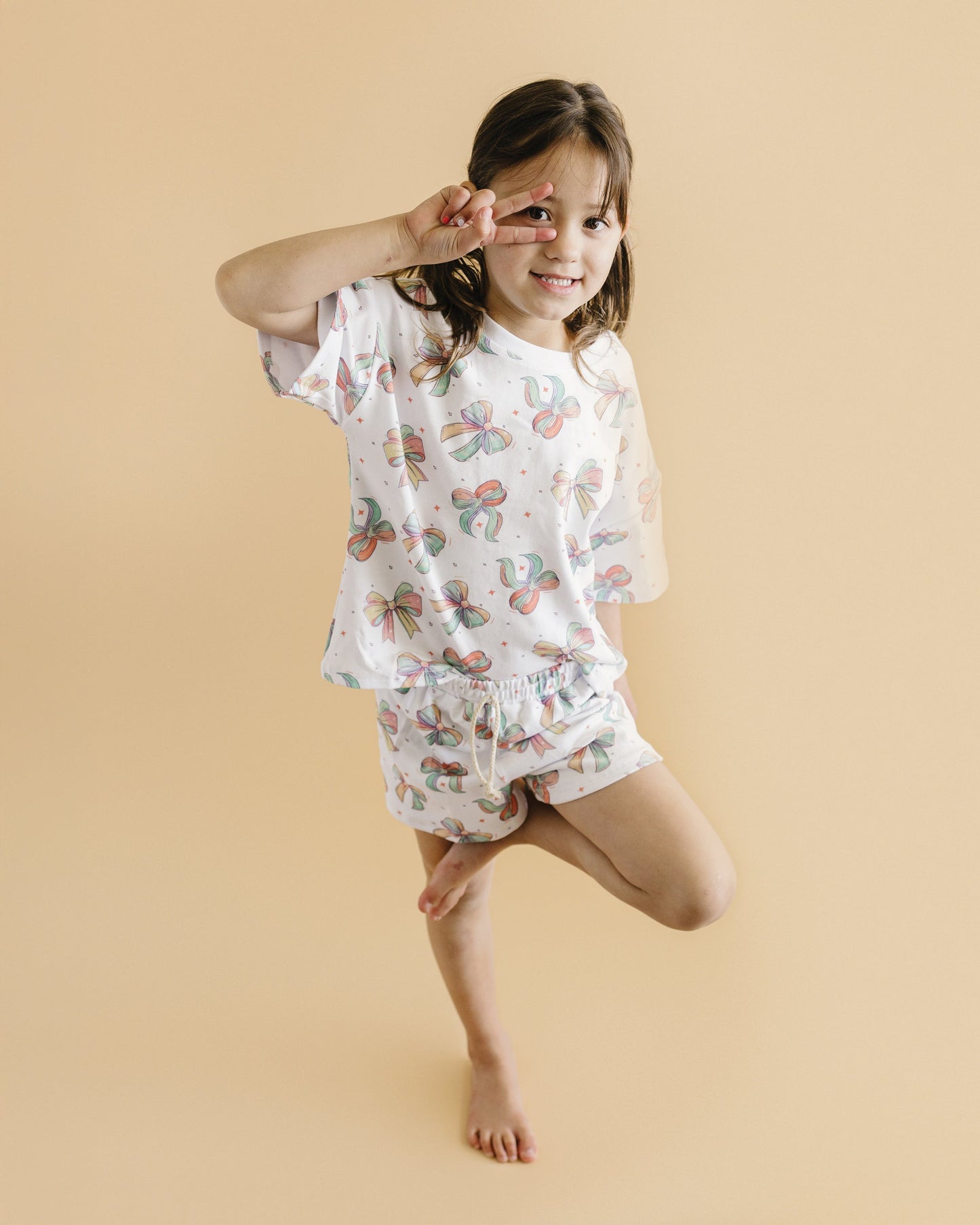 shorts set // happy bows (sizing up to 8/9)