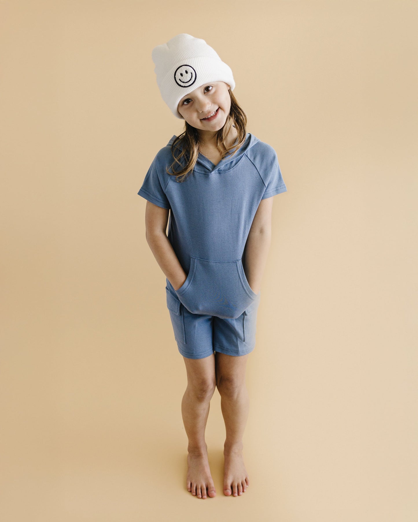 cargo shorts set // blue (sizing up to 8/9y)