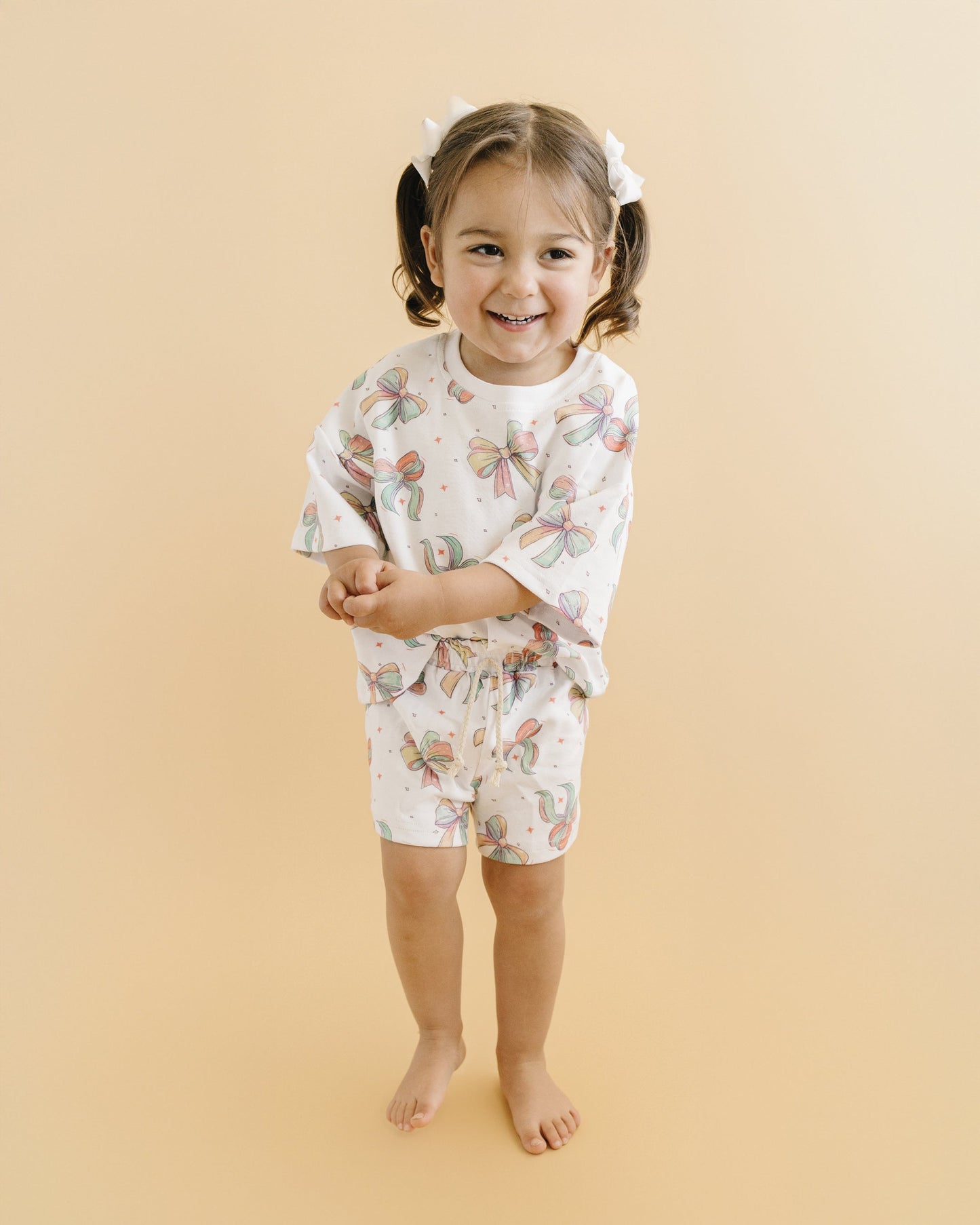 shorts set // happy bows (sizing up to 8/9)