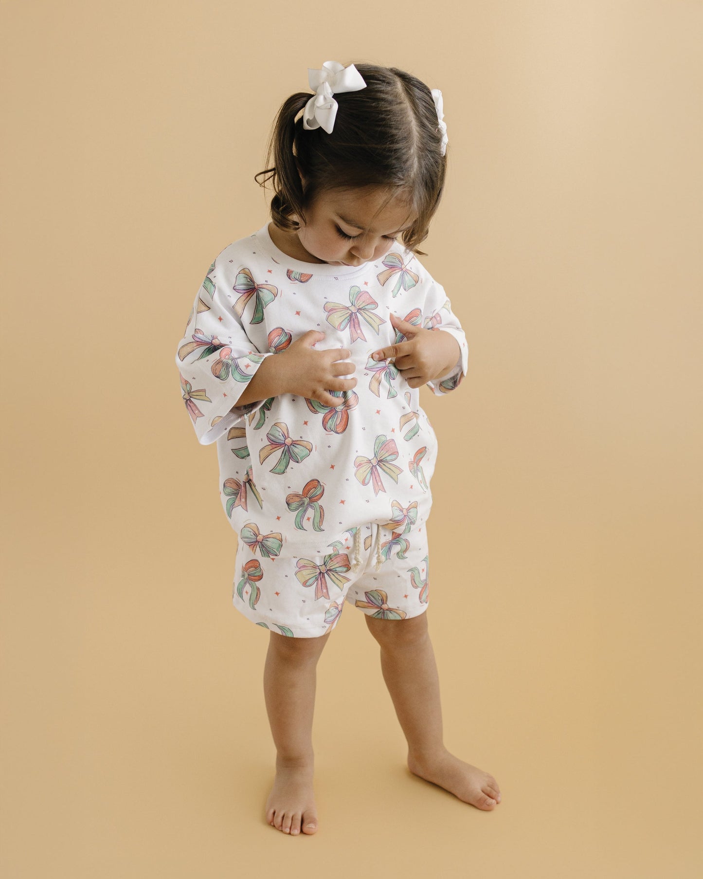 shorts set // happy bows (sizing up to 8/9)