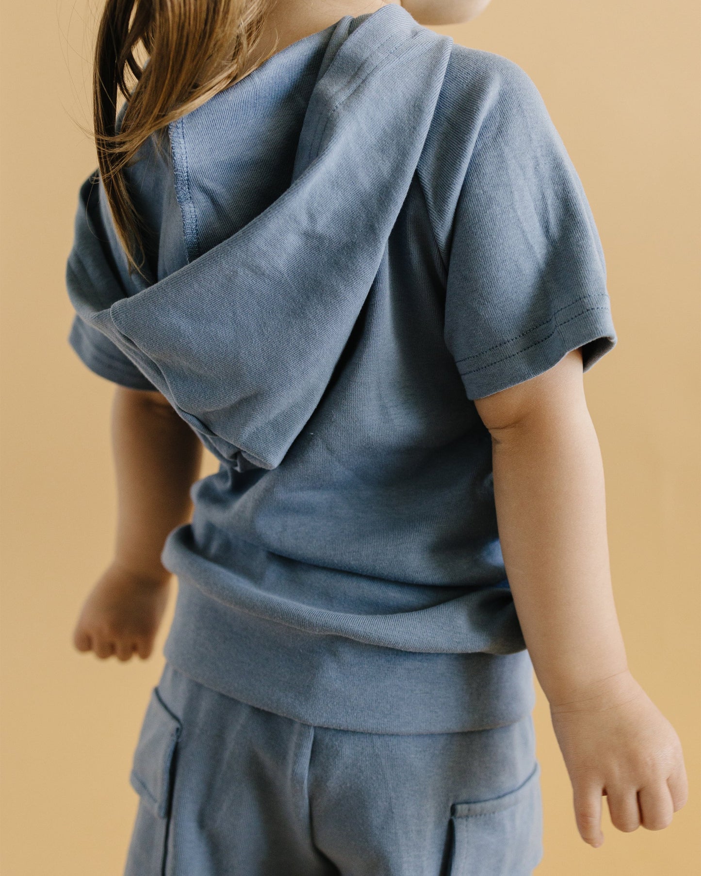 cargo shorts set // blue (sizing up to 8/9y)