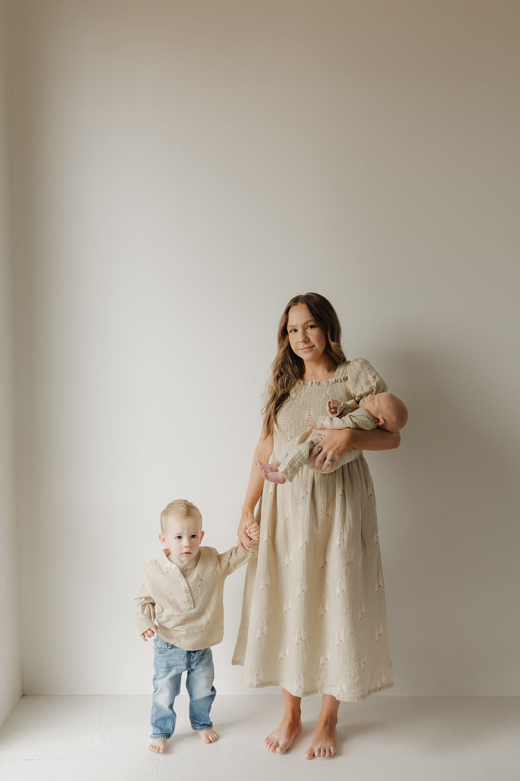 long-sleeve muslin romper // silly goose (comes in mama match)