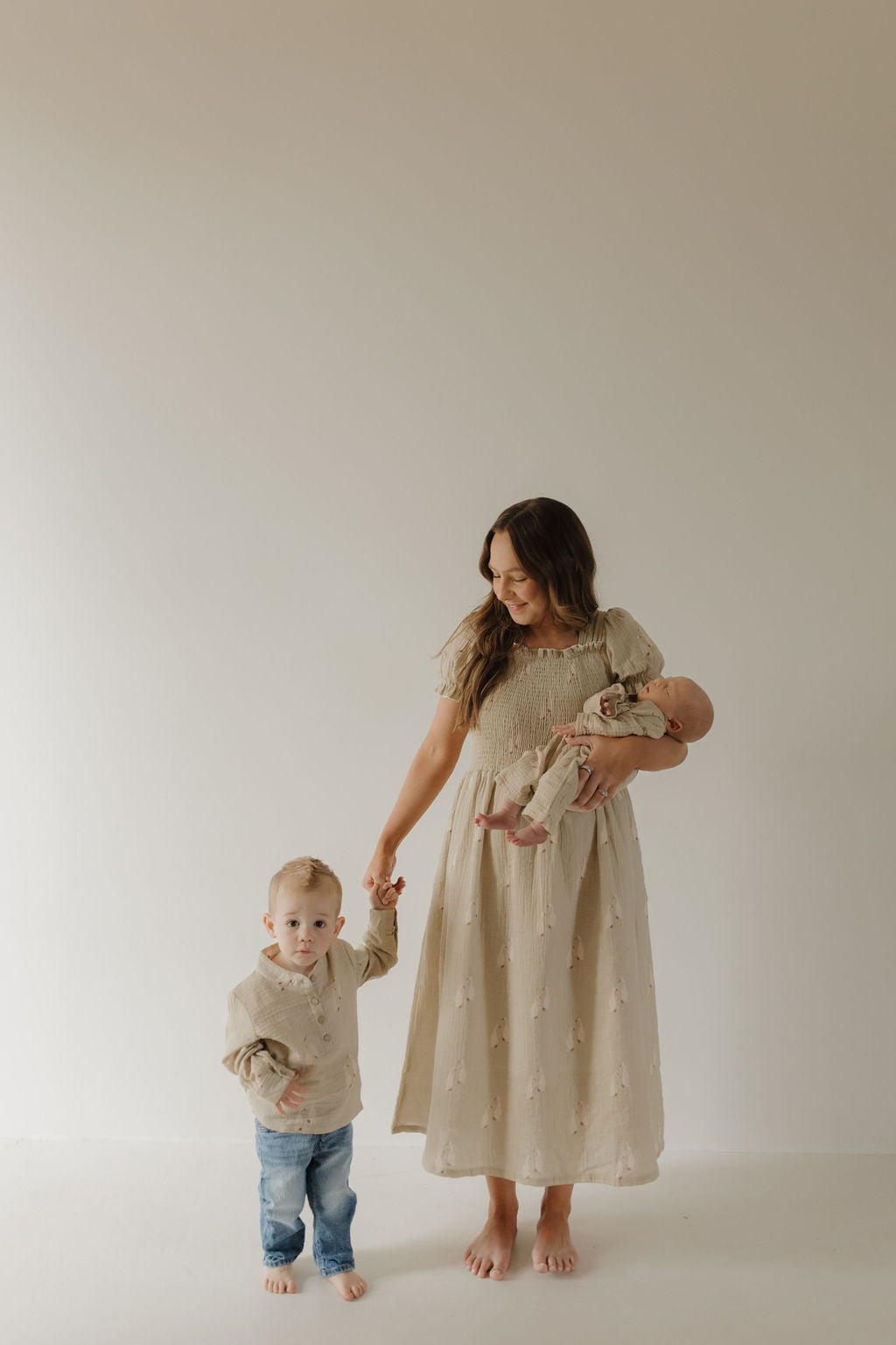 long-sleeve muslin romper // silly goose (comes in mama match)