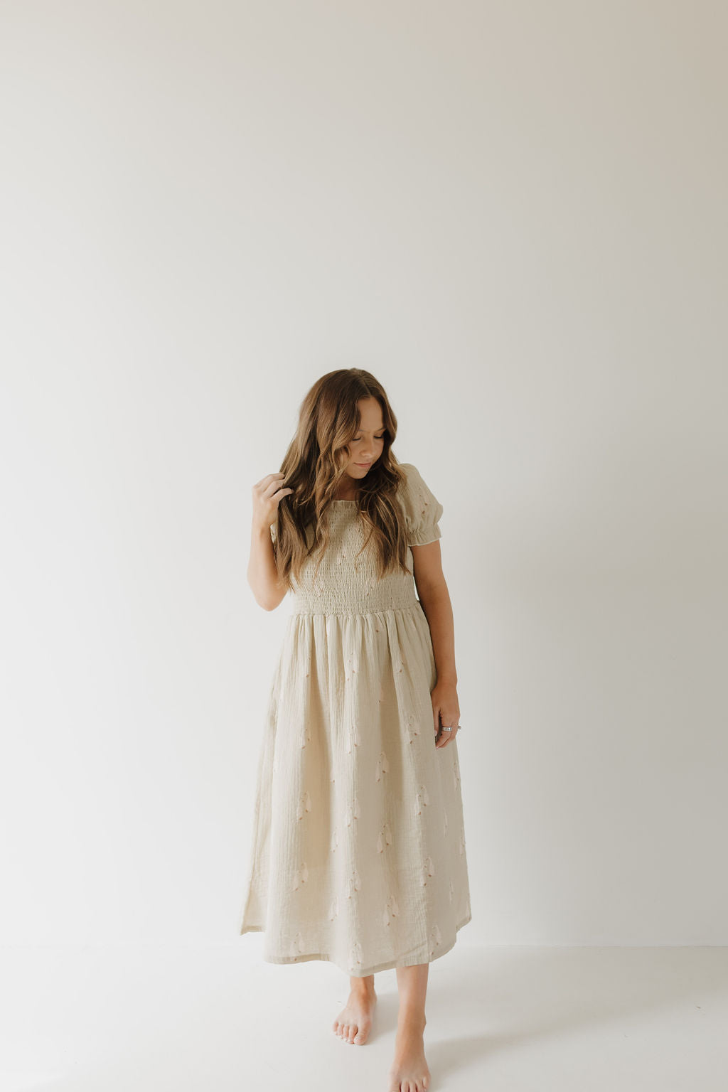 women's short-sleeve muslin dress // silly goose (comes in baby/child match)