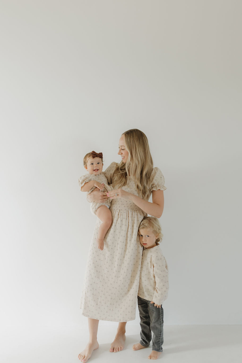 women's short-sleeve muslin dress // flora (comes in baby/child match)