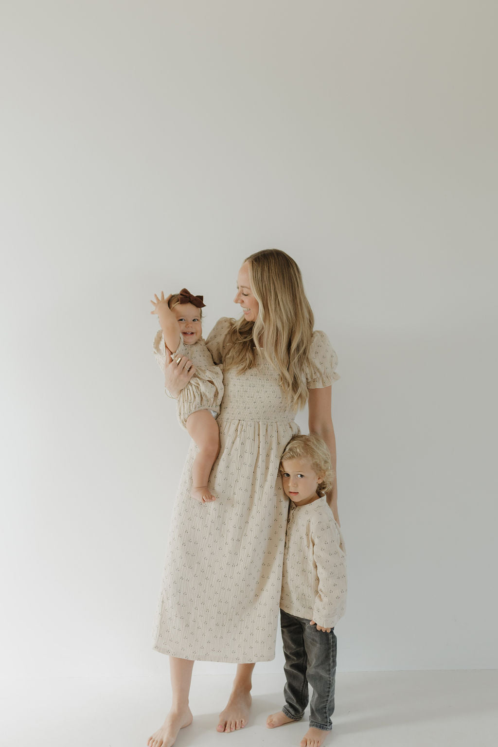 women's short-sleeve muslin dress // flora (comes in baby/child match)