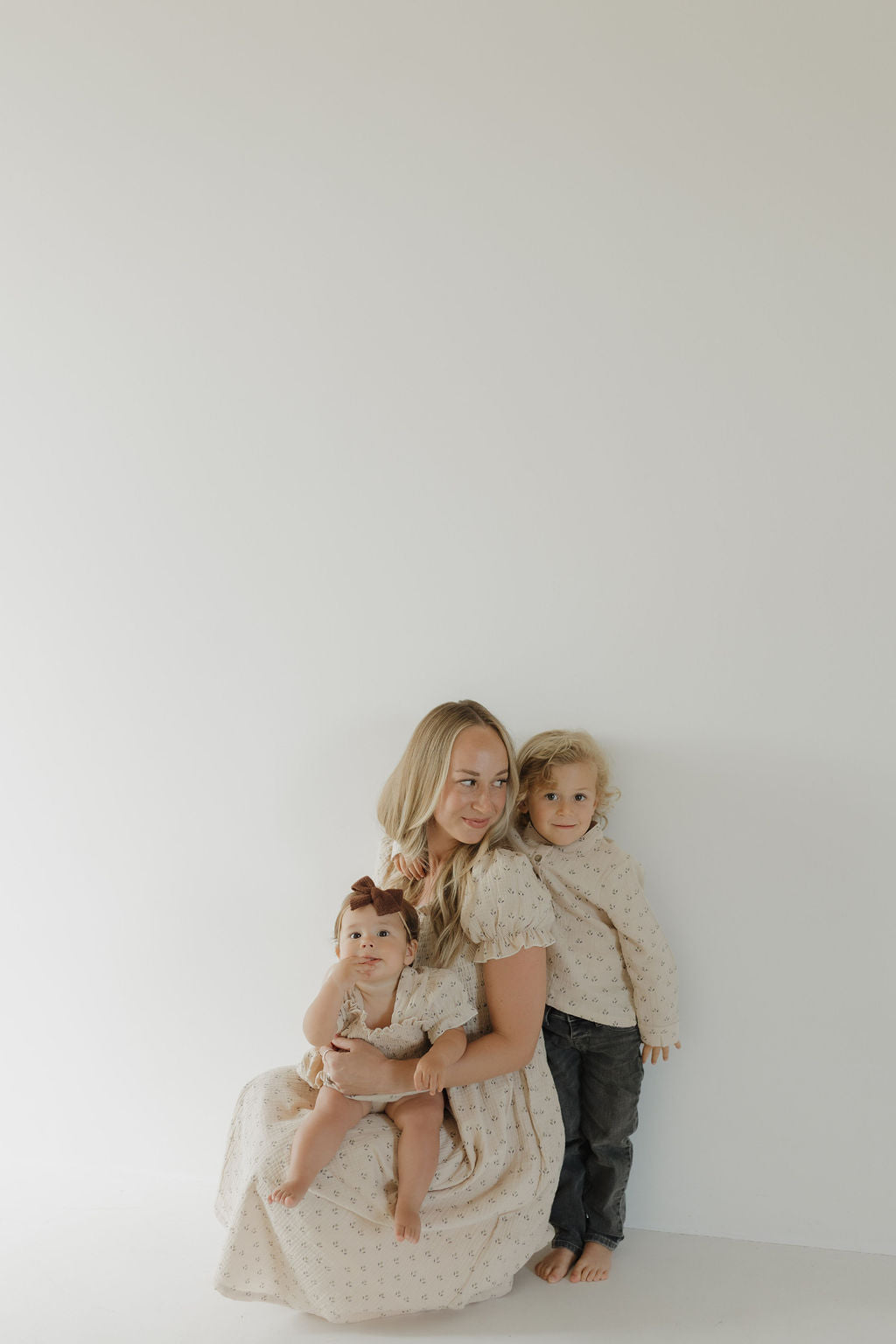women's short-sleeve muslin dress // flora (comes in baby/child match)