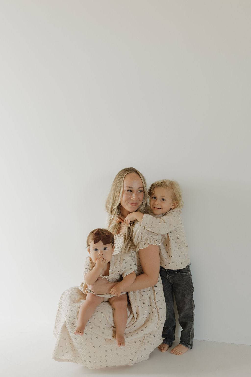 women's short-sleeve muslin dress // flora (comes in baby/child match)