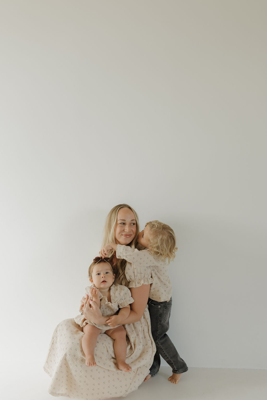 women's short-sleeve muslin dress // flora (comes in baby/child match)