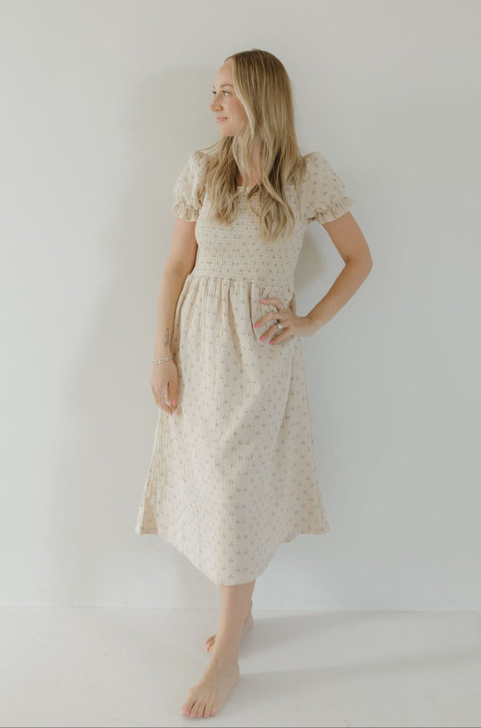 women's short-sleeve muslin dress // flora (comes in baby/child match)