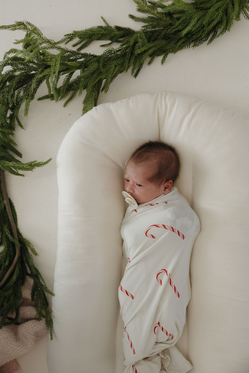bamboo swaddle // candy cane