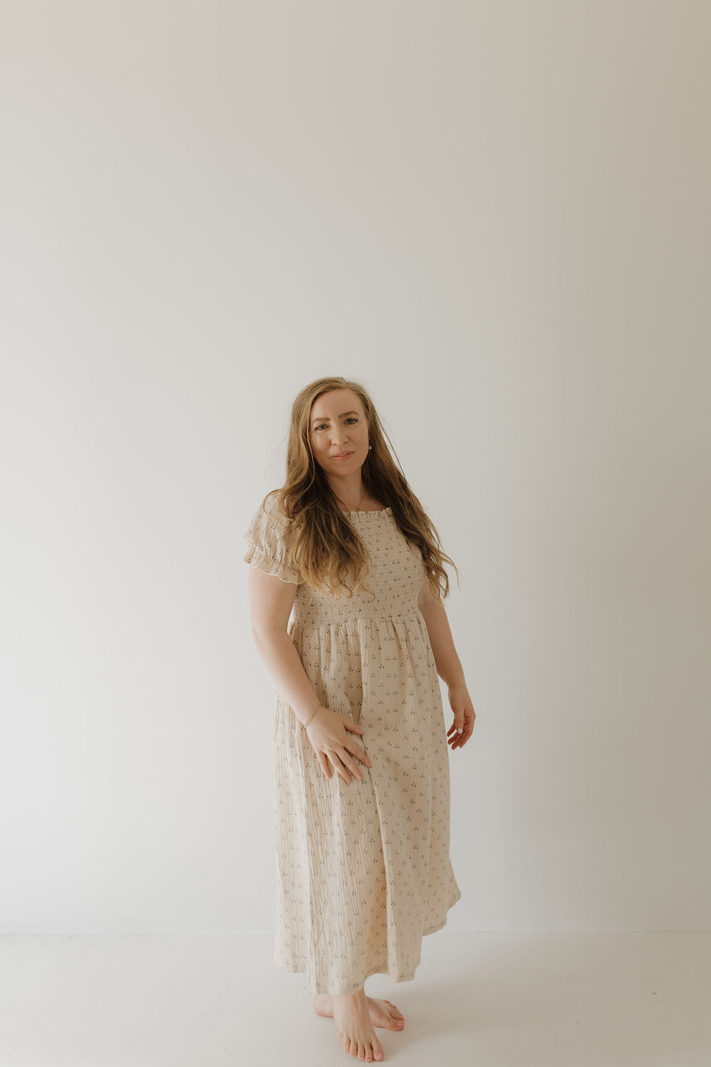 women's short-sleeve muslin dress // flora (comes in baby/child match)