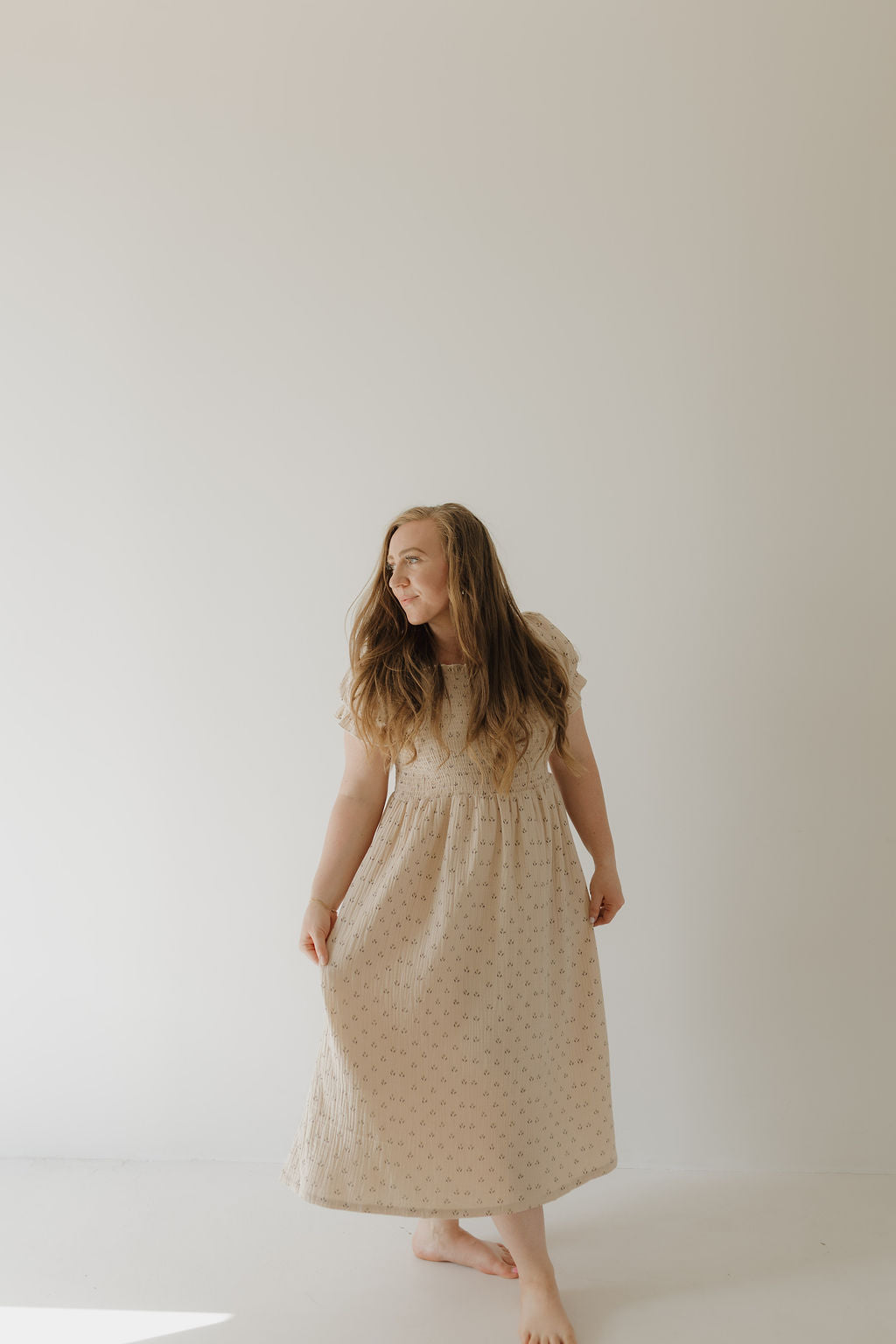 women's short-sleeve muslin dress // flora (comes in baby/child match)