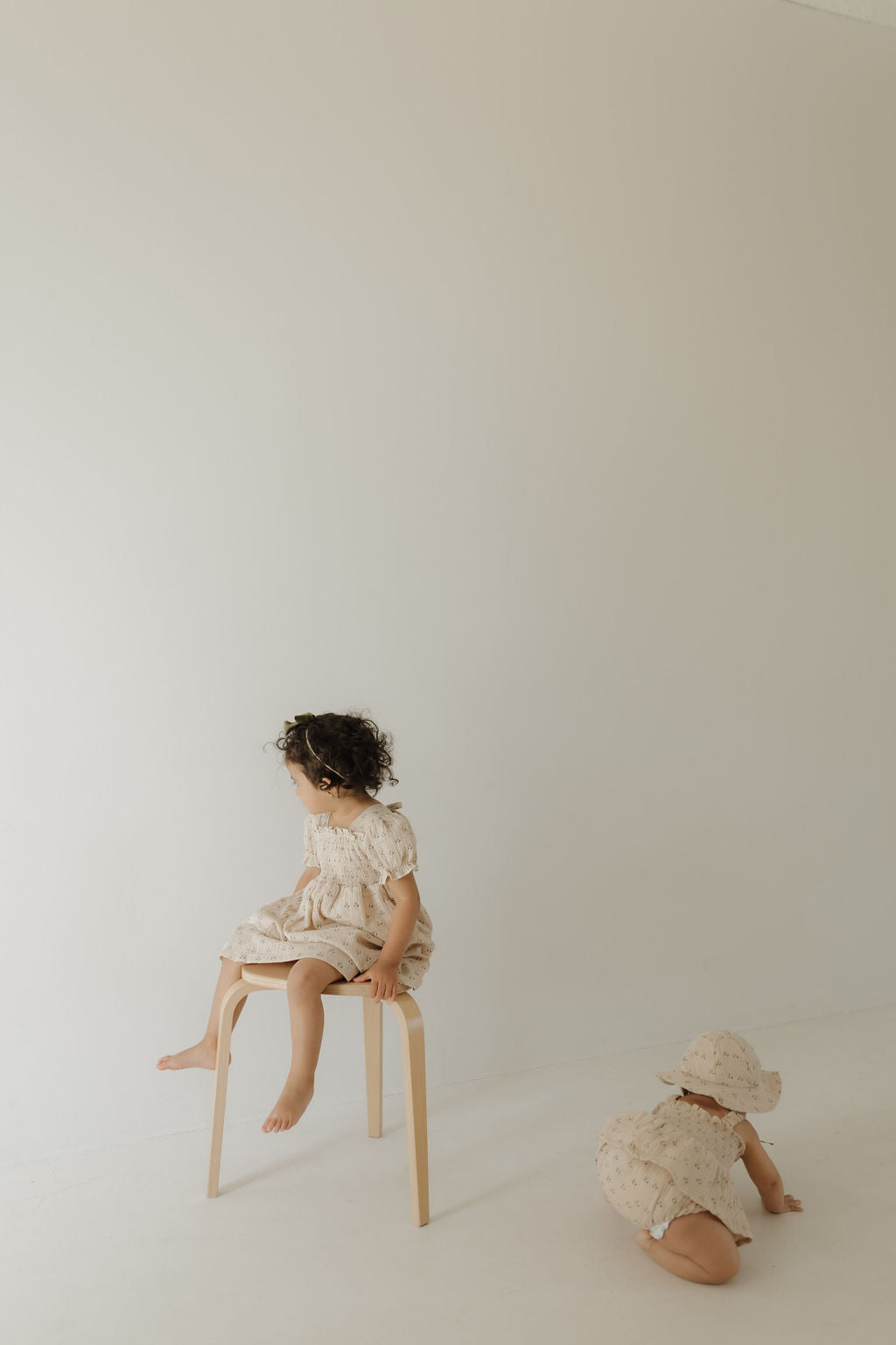 sleeveless muslin romper + hat // flora (comes in mama match)