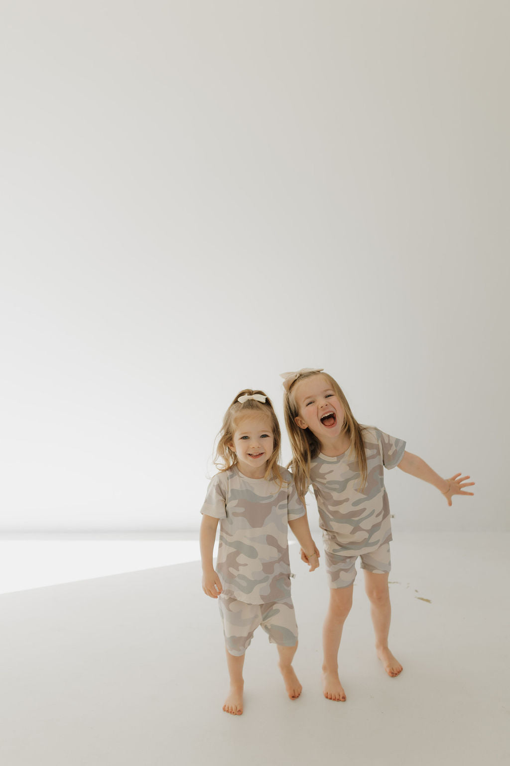 camo bamboo pajamas // SHORT-SLEEVE AND SHORTS SET (sizing up to 10/12)