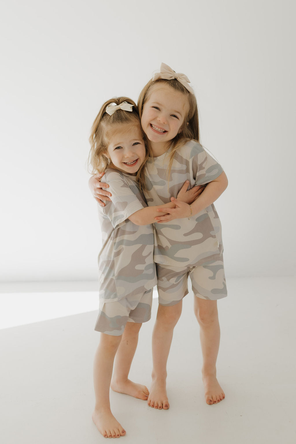 camo bamboo pajamas // SHORT-SLEEVE AND SHORTS SET (sizing up to 10/12)