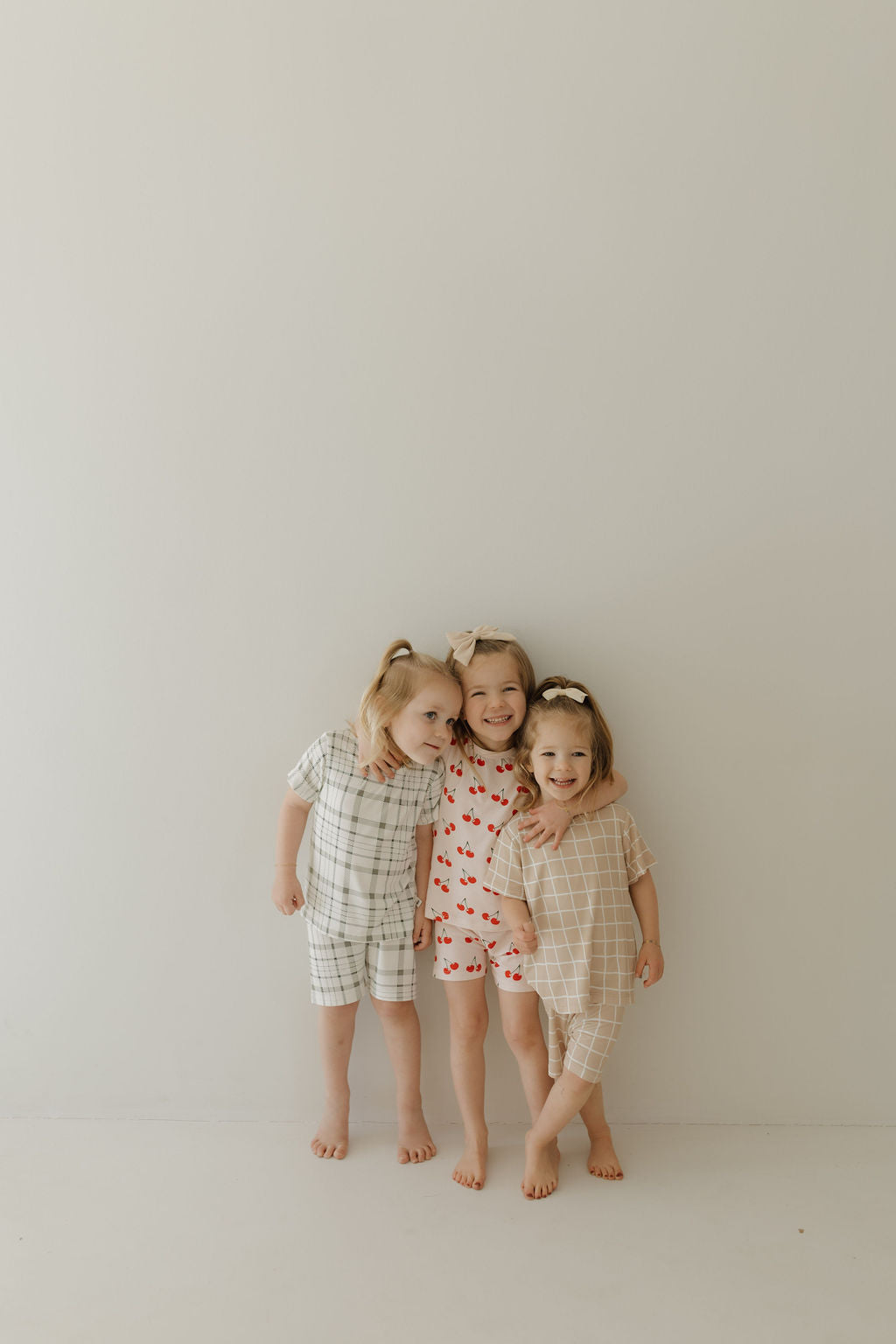 cherry orchard bamboo pajamas // SHORT SLEEVE TOP + SHORTS SET (sizing up to 10/12)