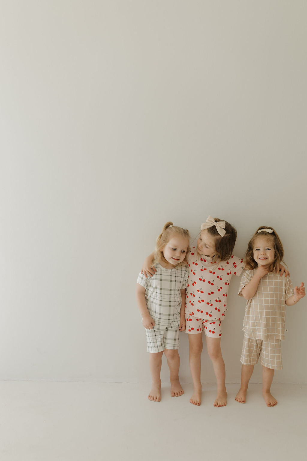 cherry orchard bamboo pajamas // SHORT SLEEVE TOP + SHORTS SET (sizing up to 10/12)