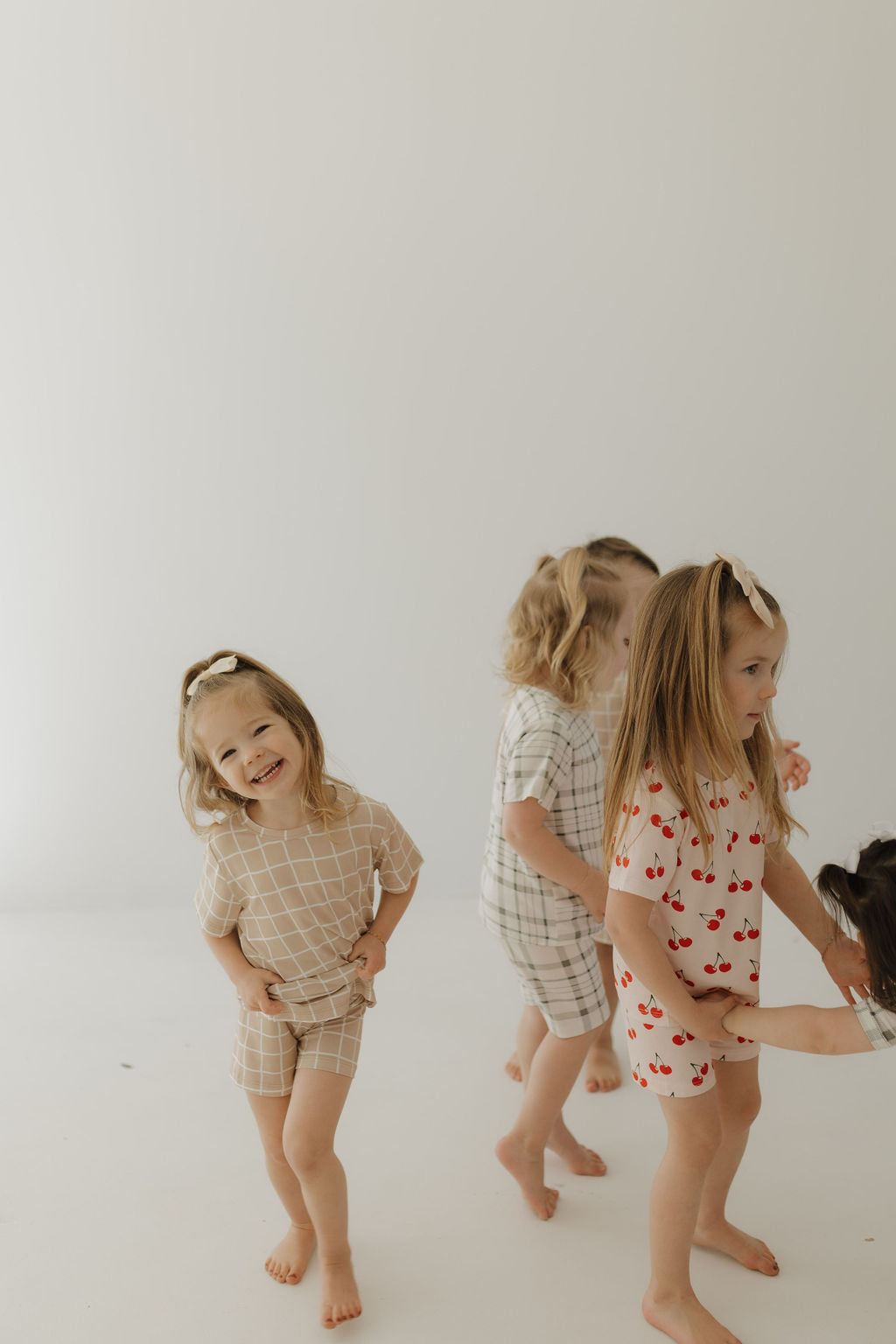 cherry orchard bamboo pajamas // SHORT SLEEVE TOP + SHORTS SET (sizing up to 10/12)