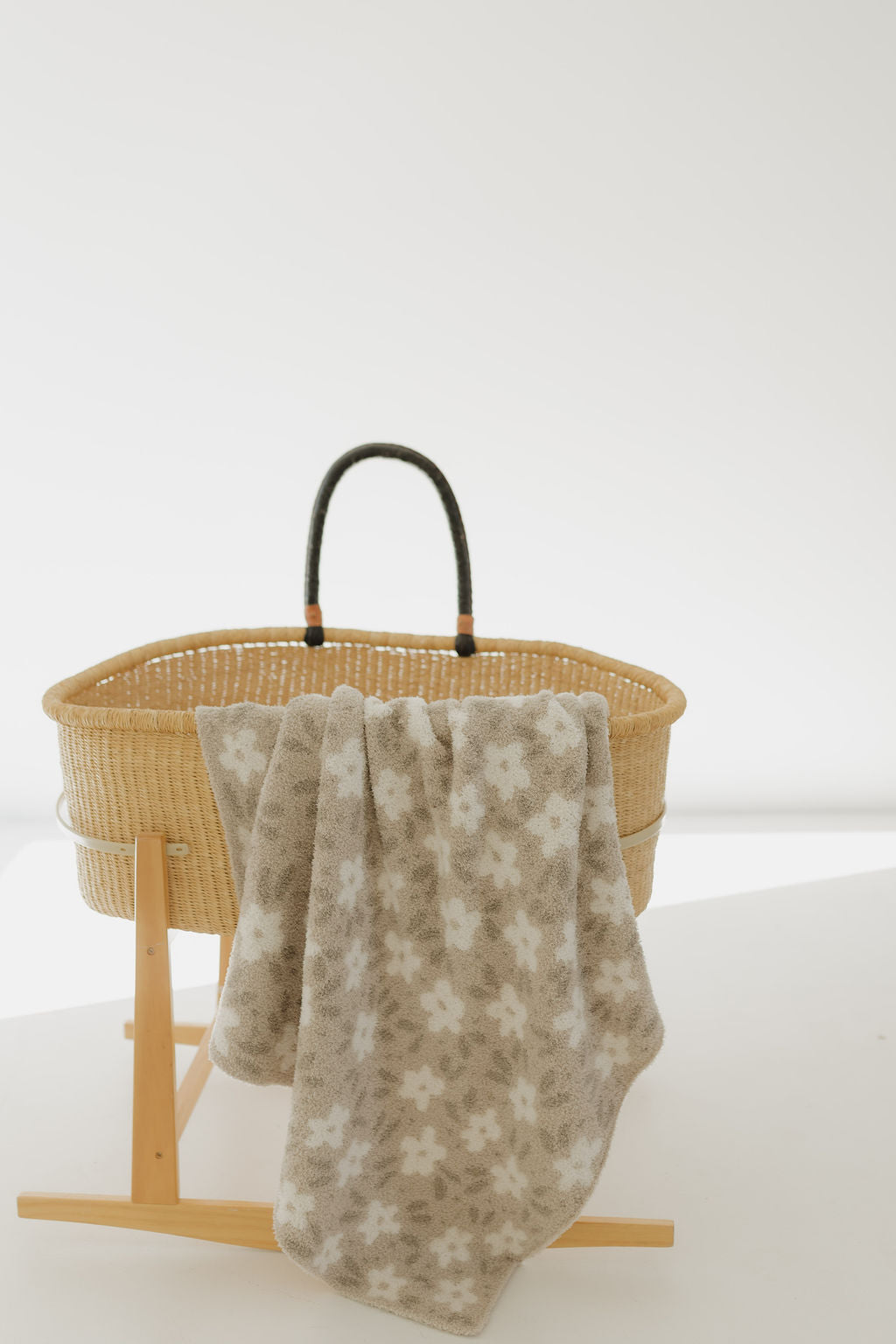 plush blanket // french gray floral