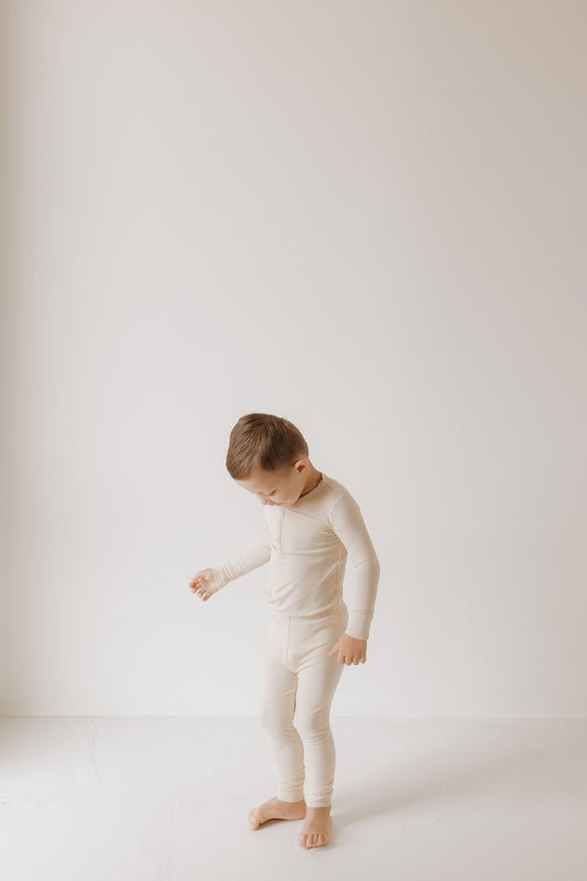 bone bamboo pajamas // LONG-SLEEVE TWO-PIECE SET (sizing up to 9 years)